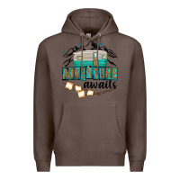 Coffee adventure awaits Premium Hoodie - texasbilliewilder