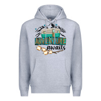 Heather Grey adventure awaits Premium Hoodie - texasbilliewilder