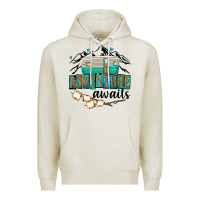 Oatmeal Heather adventure awaits Premium Hoodie - texasbilliewilder
