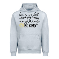 Heather Grey be kind Urban Hoodie - Unal Design