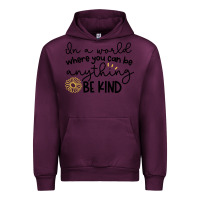 Mauve Wine be kind Urban Hoodie - Unal Design