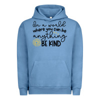 Pigment Pebble Blue be kind Urban Hoodie - Unal Design