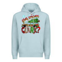 Blue Mist you serious clark Premium Hoodie - Zillion Design Studio