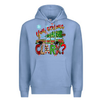 Colony Blue you serious clark Premium Hoodie - Zillion Design Studio
