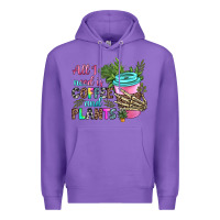 Purple all i need is coffee and plants Premium Hoodie - texasbilliewilder