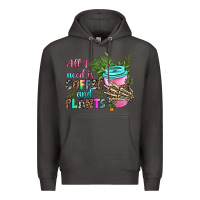 Smoke all i need is coffee and plants Premium Hoodie - texasbilliewilder