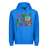 True Royal all i need is coffee and plants Premium Hoodie - texasbilliewilder