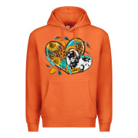 Carrot cowhide leopard hearts Premium Hoodie - texasbilliewilder