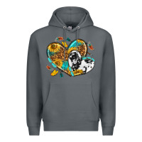 Rock cowhide leopard hearts Premium Hoodie - texasbilliewilder