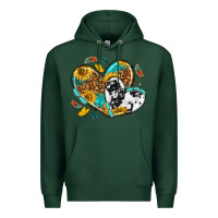 Sports Green cowhide leopard hearts Premium Hoodie - texasbilliewilder