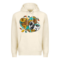 Tofu cowhide leopard hearts Premium Hoodie - texasbilliewilder