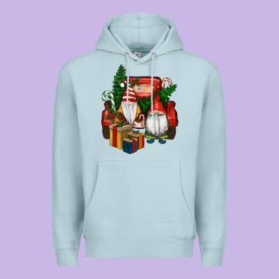 Premium Hoodie Christmas Truck And Gnome