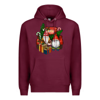 Burgundy Christmas Truck And Gnome Premium Hoodie - RanaPortraitStore