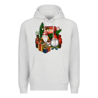 Dove Grey Christmas Truck And Gnome Premium Hoodie - RanaPortraitStore