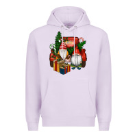 Lilac Christmas Truck And Gnome Premium Hoodie - RanaPortraitStore