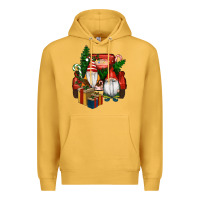 Mustard Christmas Truck And Gnome Premium Hoodie - RanaPortraitStore