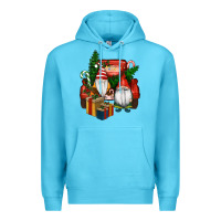 Ocean Blue Christmas Truck And Gnome Premium Hoodie - RanaPortraitStore