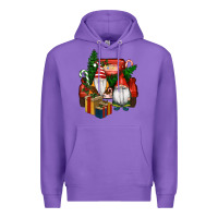 Purple Christmas Truck And Gnome Premium Hoodie - RanaPortraitStore