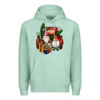 Seafoam Christmas Truck And Gnome Premium Hoodie - RanaPortraitStore