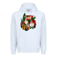 White Christmas Truck And Gnome Premium Hoodie - RanaPortraitStore