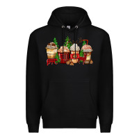 Black lumberjack coffee cups Premium Hoodie - Zillion Design Studio