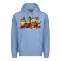 Colony Blue lumberjack coffee cups Premium Hoodie - Zillion Design Studio