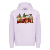 Lilac lumberjack coffee cups Premium Hoodie - Zillion Design Studio