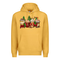 Mustard lumberjack coffee cups Premium Hoodie - Zillion Design Studio