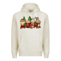Oatmeal Heather lumberjack coffee cups Premium Hoodie - Zillion Design Studio