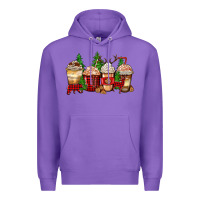 Purple lumberjack coffee cups Premium Hoodie - Zillion Design Studio