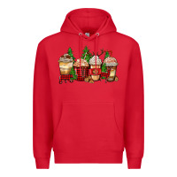 Red lumberjack coffee cups Premium Hoodie - Zillion Design Studio