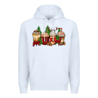 White lumberjack coffee cups Premium Hoodie - Zillion Design Studio