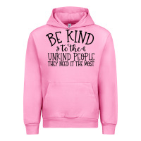 Fuchsia Pink be kind Urban Hoodie - Unal Design