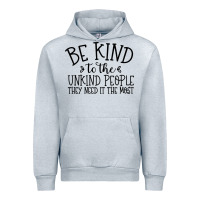 Heather Grey be kind Urban Hoodie - Unal Design
