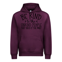 Mauve Wine be kind Urban Hoodie - Unal Design