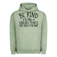 Pigment Oil Green be kind Urban Hoodie - Unal Design