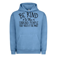 Pigment Pebble Blue be kind Urban Hoodie - Unal Design
