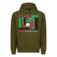 Army Green dentist tooth Premium Hoodie - texasbilliewilder