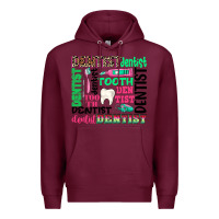 Burgundy dentist tooth Premium Hoodie - texasbilliewilder