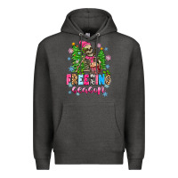 Charcoal Heather freezing season skeleton Premium Hoodie - Zillion Design Studio