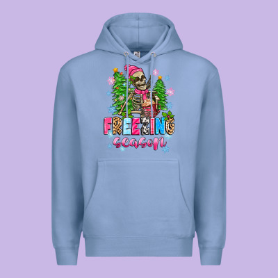 Premium Hoodie freezing season skeleton