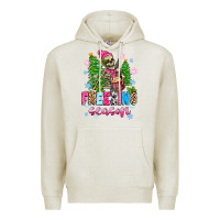 Oatmeal Heather freezing season skeleton Premium Hoodie - Zillion Design Studio