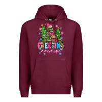 Burgundy freezing season skeleton Premium Hoodie - Zillion Design Studio