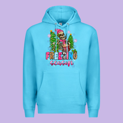 Premium Hoodie freezing season skeleton