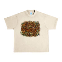 Sandshell leopard leather turquoise background Urban Heavy Tee - RanaPortraitStore