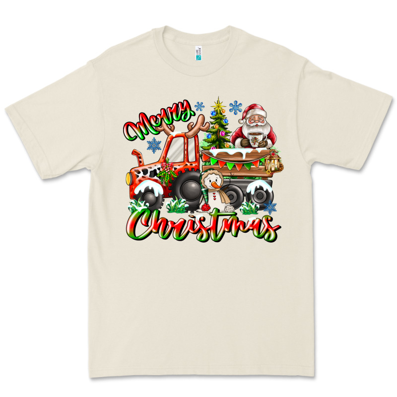 Merry Christmas  Tractor Premium Tee by CowhideDigitalArt | Teevron
