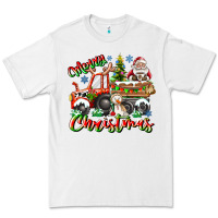 White Merry Christmas  tractor Premium Tee - CowhideDigitalArt