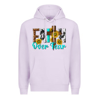 Lilac faith over fear Premium Hoodie - texasbilliewilder