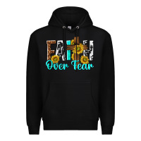Black faith over fear Premium Hoodie - texasbilliewilder