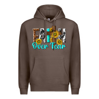 Coffee faith over fear Premium Hoodie - texasbilliewilder